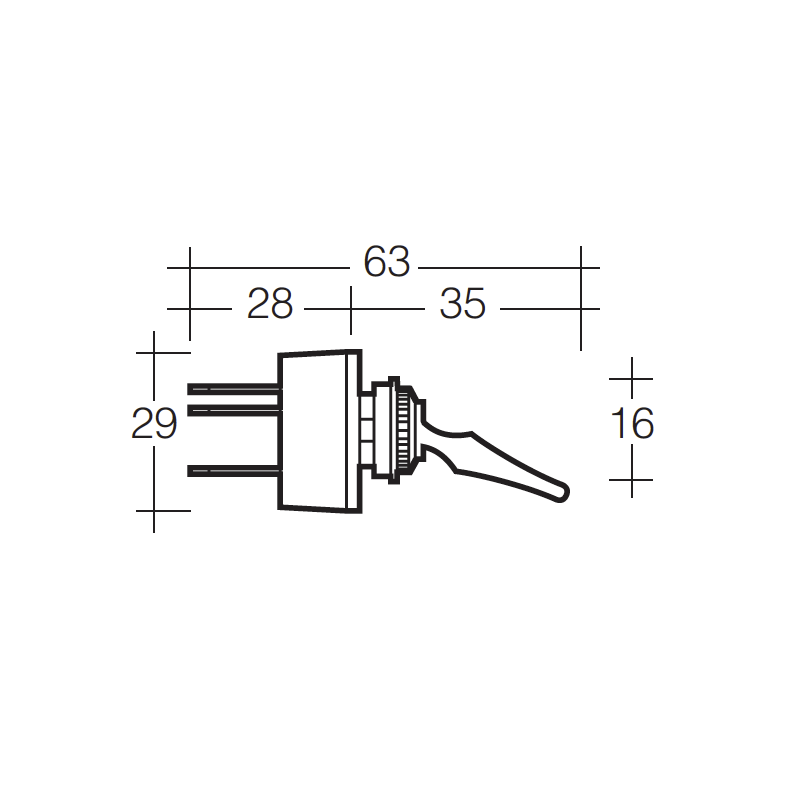 ELECTRICAL SWITCHES ON/OFF TOGGLE SWITCH LED BLUE