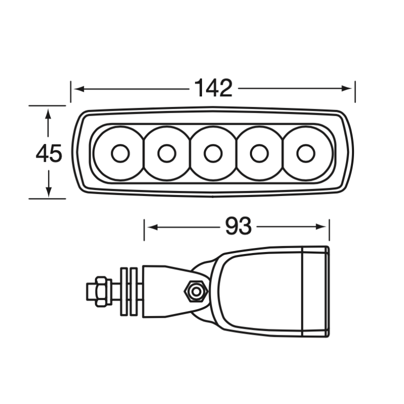 LIGHTING LED WORK LIGHT SPOT BEAM 9 - 33 VOLT