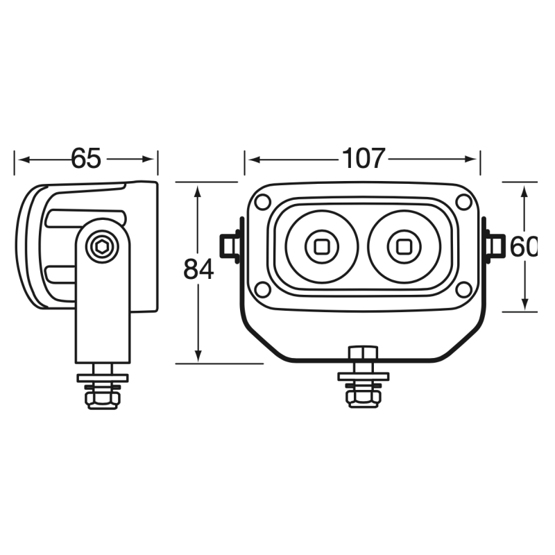 LIGHTING LED WORK LIGHT SPOT BEAM 9 - 33 VOLT 1800 LEMUNS