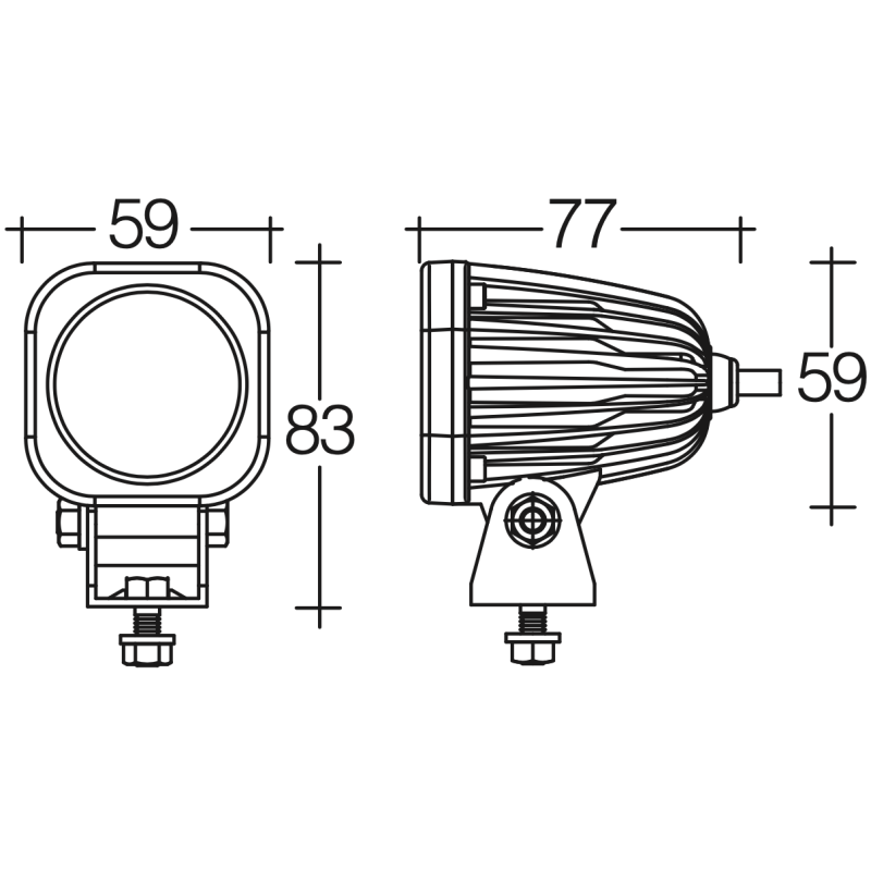 LIGHTING LED SPOT LAMP  9 - 33 VOLT 1000 LUMENS