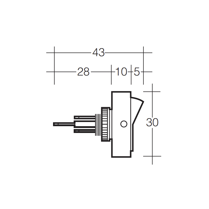 ELECTRICAL SWITCHES  ROCKER OFF-ON SWITCH LED AMBER