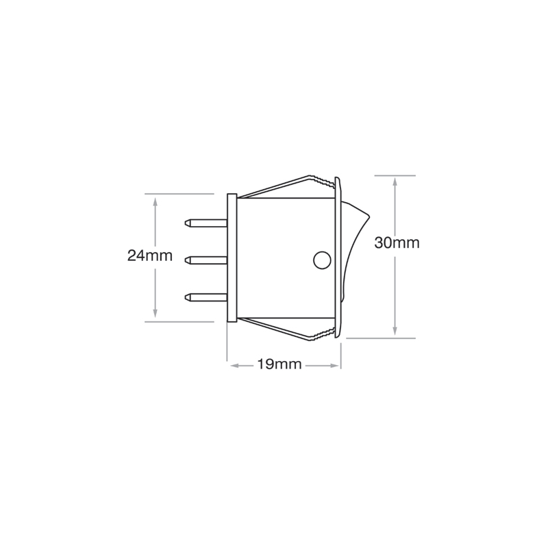 ELECTRICAL SWITCHES  ROCKER OFF-ON SWITCH LED AMBER