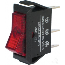 ELECTRICAL SWITCHES  ROCKER OFF-ON SWITCH LED RED