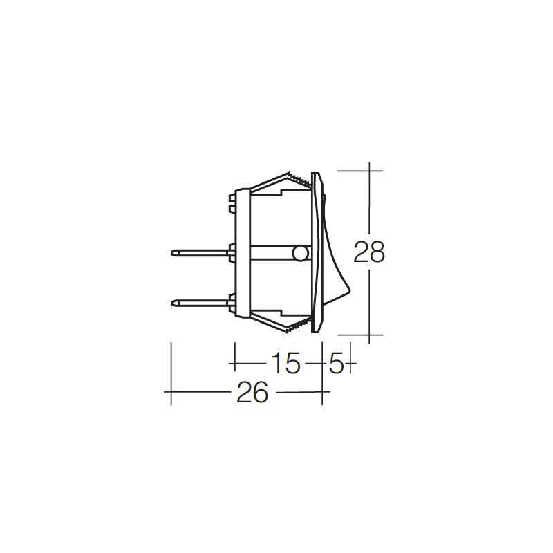 ELECTRICAL SWITCHES  ROCKER OFF-ON SWITCH (25 AT 12V)