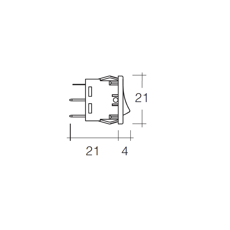 ELECTRICAL SWITCHES  ROCKER OFF-ON SWITCH LED RED