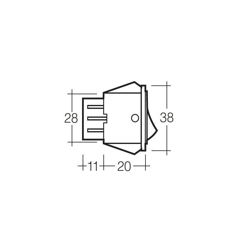 ELECTRICAL SWITCHES  ROCKER OFF-ON SWITCH MINI