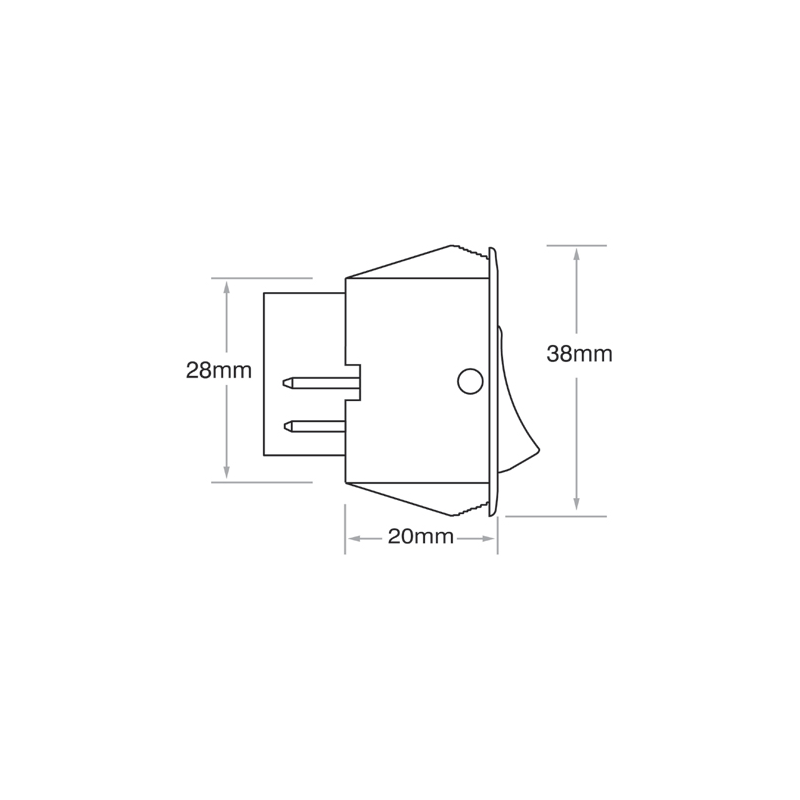 ELECTRICAL SWITCHES  ROCKER OFF-ON SWITCH MINI LED RED