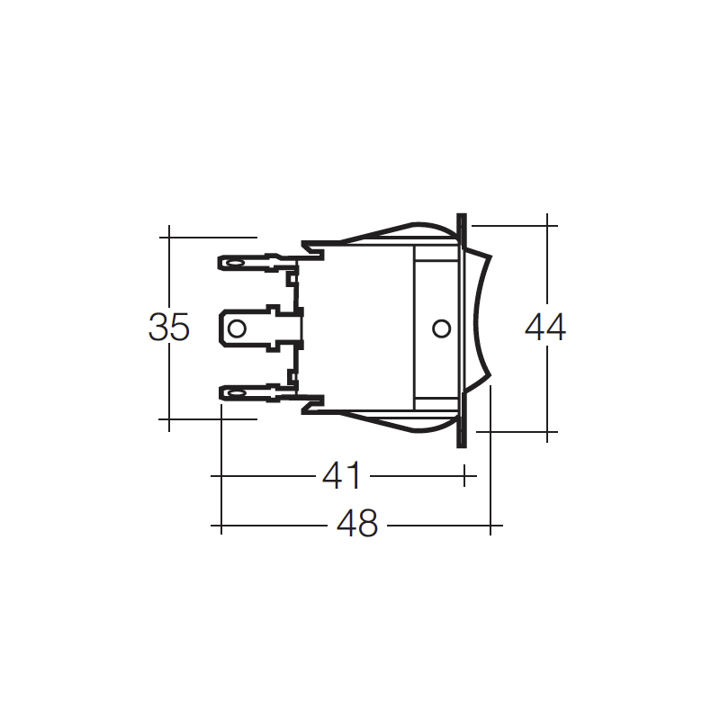 ELECTRICAL SWITCHES  ROCKER ON-OFF-ON SWITCH