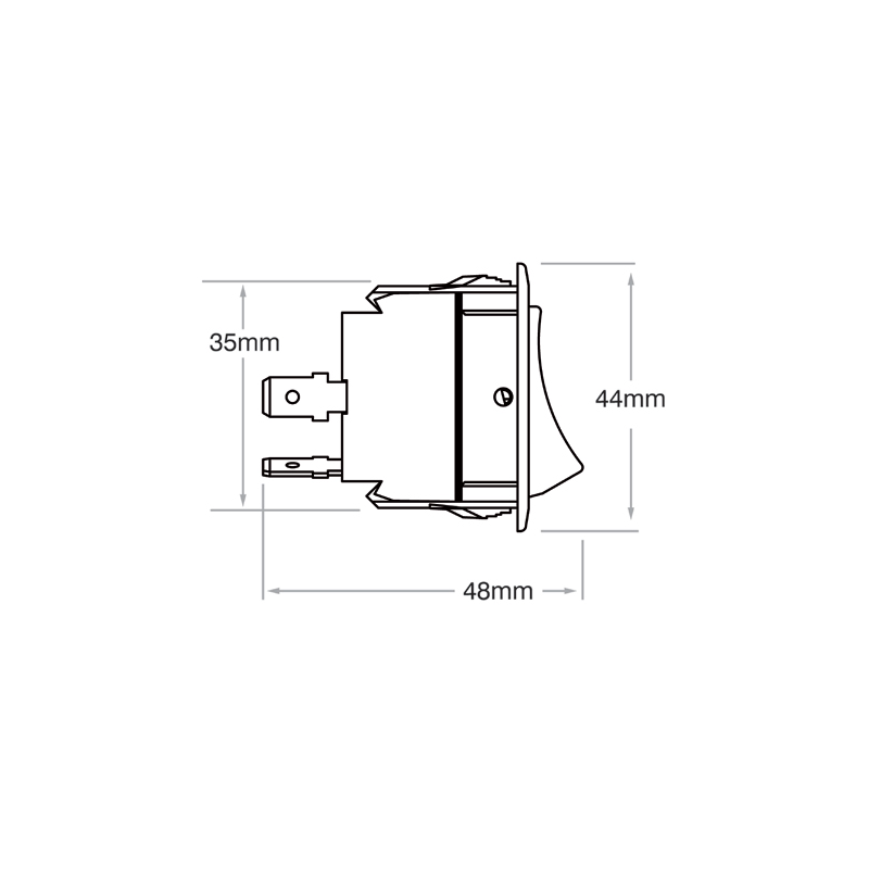 ELECTRICAL SWITCHES  ROCKER ON-OFF SWITCH LED RED