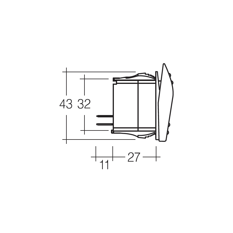 ELECTRICAL SWITCHES  ROCKER ON-OFF  SWITCH