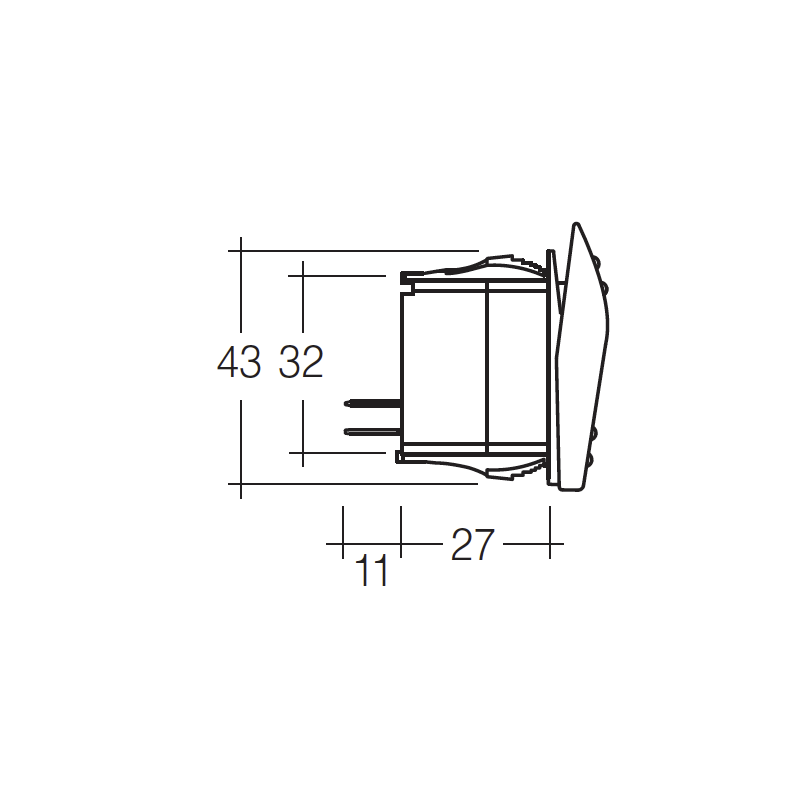 ELECTRICAL SWITCHES  ROCKER ON-OFF-ON SWITCH