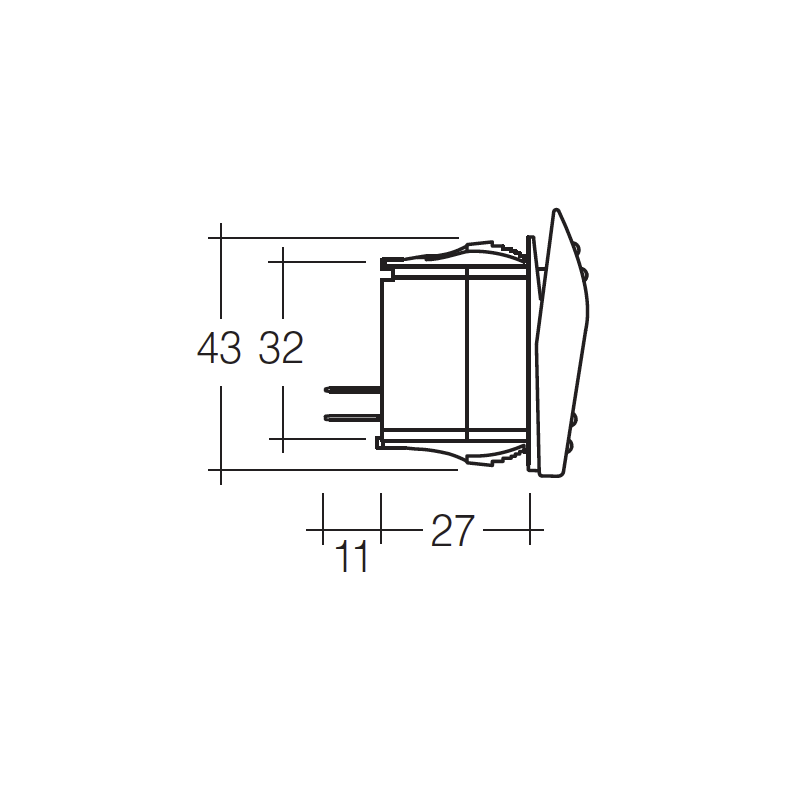 ELECTRICAL SWITCHES  ROCKER ON-OFF SWITCH