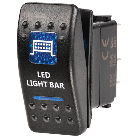 ELECTRICAL SWITCHES  ROCKER SWITCH ON-OFF  LED BLUE  LIGHTS BAR