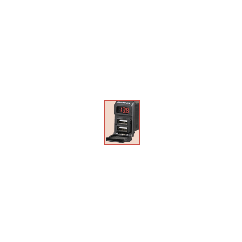ELECTRICAL SWITCHES  ROCKER SWITCH DUAL USB W/LED VOLT/AMP METER 12V OR 24V