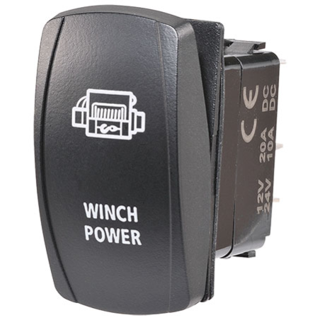 ELECTRICAL SWITCHES  ROCKER ON-OFF  SWITCH LED BLUE WINCH POWER
