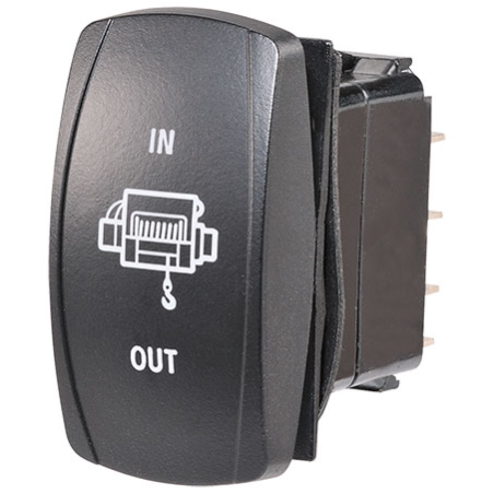 ELECTRICAL SWITCHES  ROCKER ON-OFF-ON  SWITCH LED BLUE WINCH
