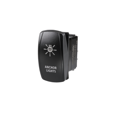 ELECTRICAL SWITCHES  ROCKER OFF/ON  12V OR 24V BLUE LED ANCHOR LIGHTS