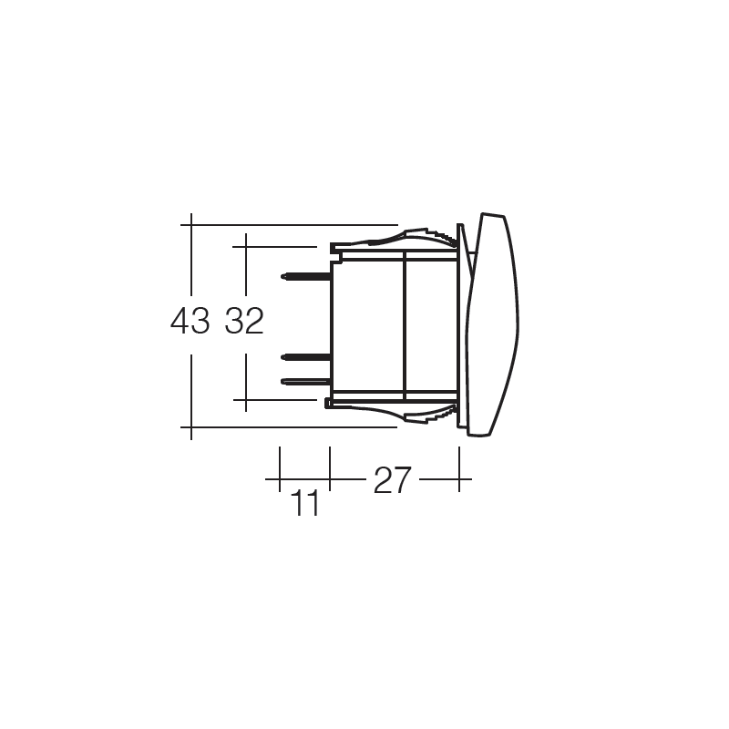 ELECTRICAL SWITCHES  ROCKER OFF/ON  12V OR 24V BLUE LED ANCHOR LIGHTS