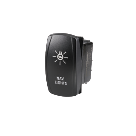 ELECTRICAL SWITCHES  ROCKER OFF/ON  12V OR 24V BLUE LED NAV LIGHTS