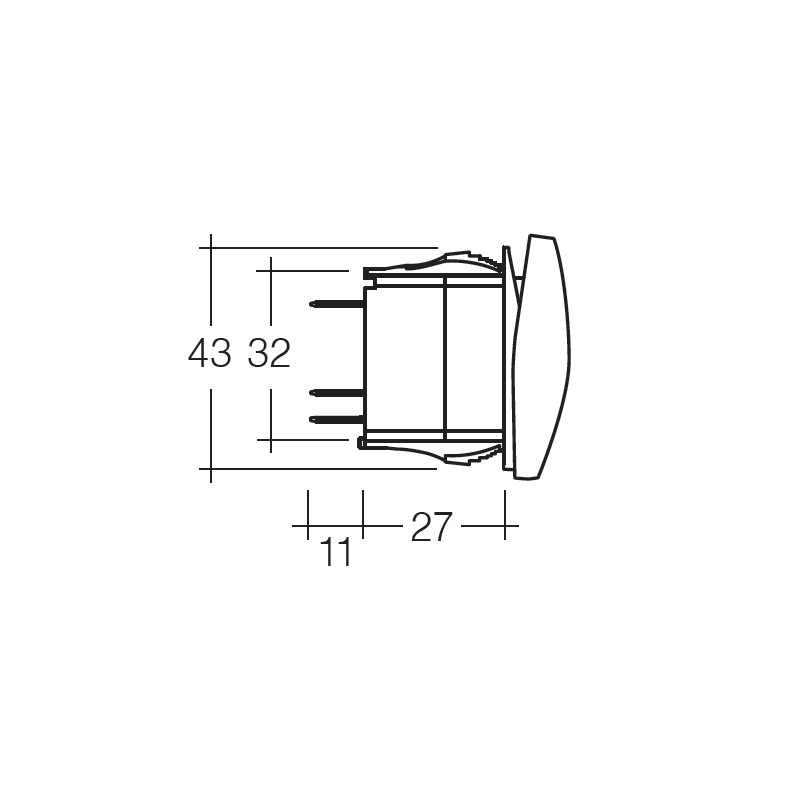 ELECTRICAL SWITCHES  ROCKER OFF/ON  12V OR 24V BLUE LED BILGE PUMP
