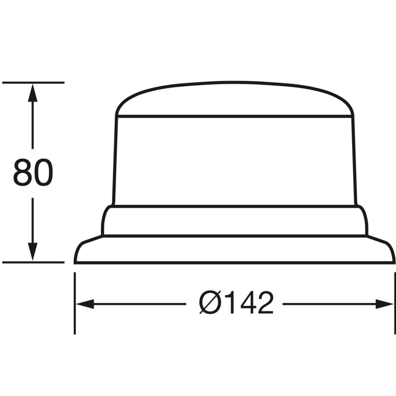 LIGHTING LED STROBE/ROTATOR  AMBER 12-24 VOLT FLANGE BASE