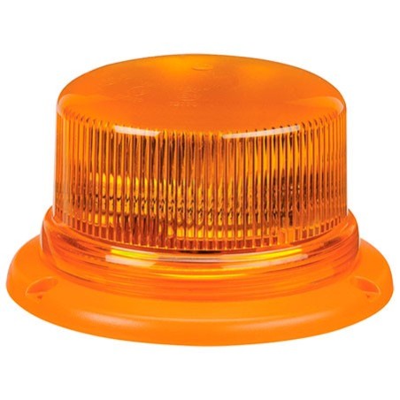 LIGHTING LED STROBE/ROTATOR AMBER 12-24 VOLT FLANGE BASE