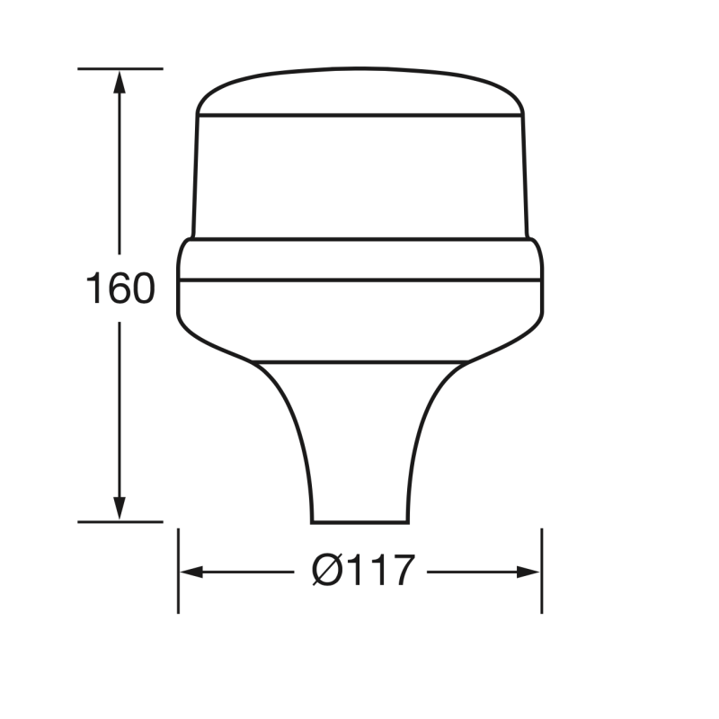 LIGHTING LED STROBE AMBER 12-24 VOLT POLE MOUNT