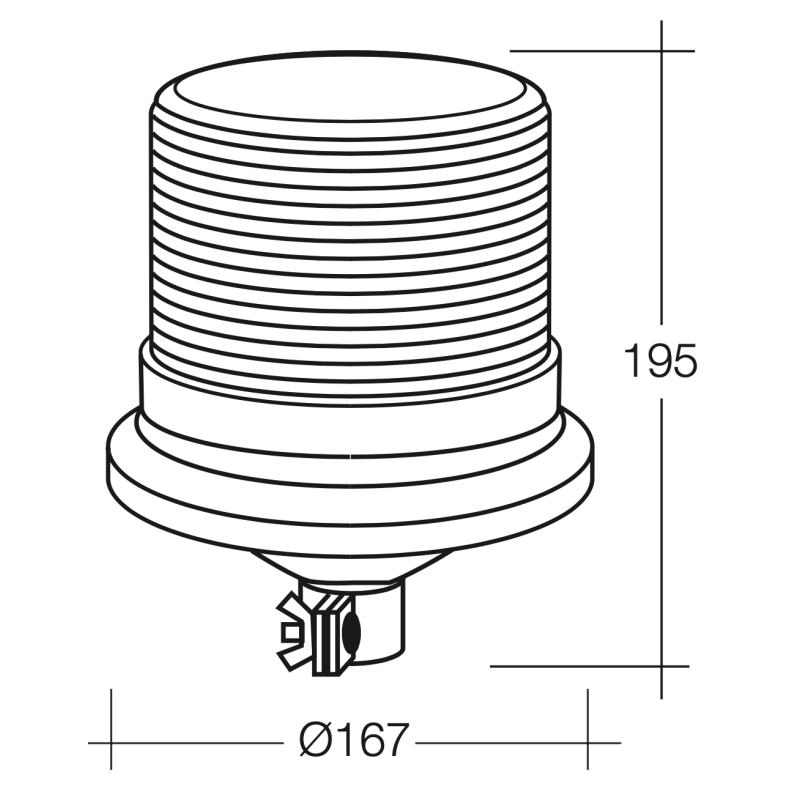 LIGHTING LED CLEAR LENS STROBE RED 12-24 VOLT POLE MOUNT