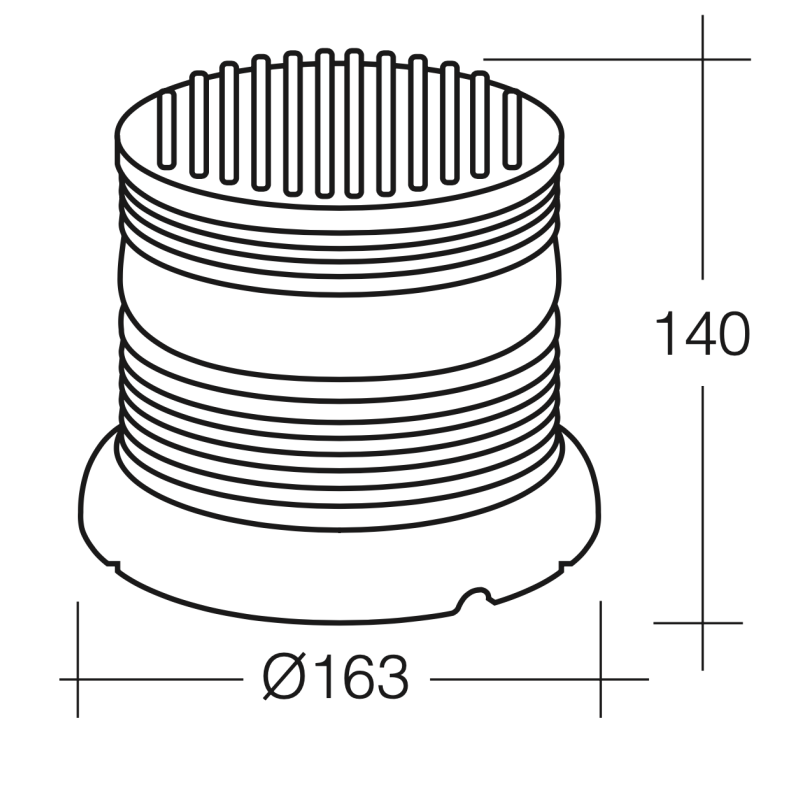 LIGHTING LED BEACON/STROBE AMBER 12-24 VOLT PERMANENT MOUNT