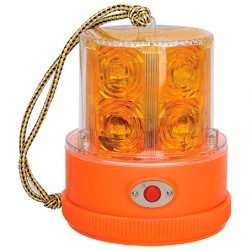 LIGHTING BATTERY OPERATED LED BEACON AMBER  MAGNETIC MOUNT