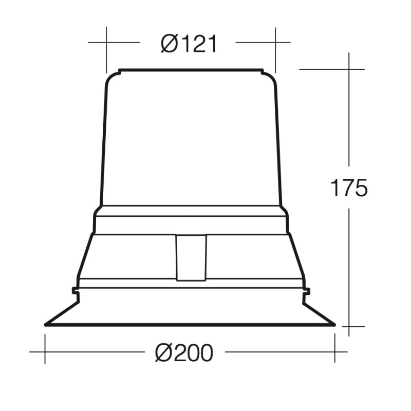 LIGHTING HI OPTICS LED BEACON AMBER MAGNETIC MOUNT