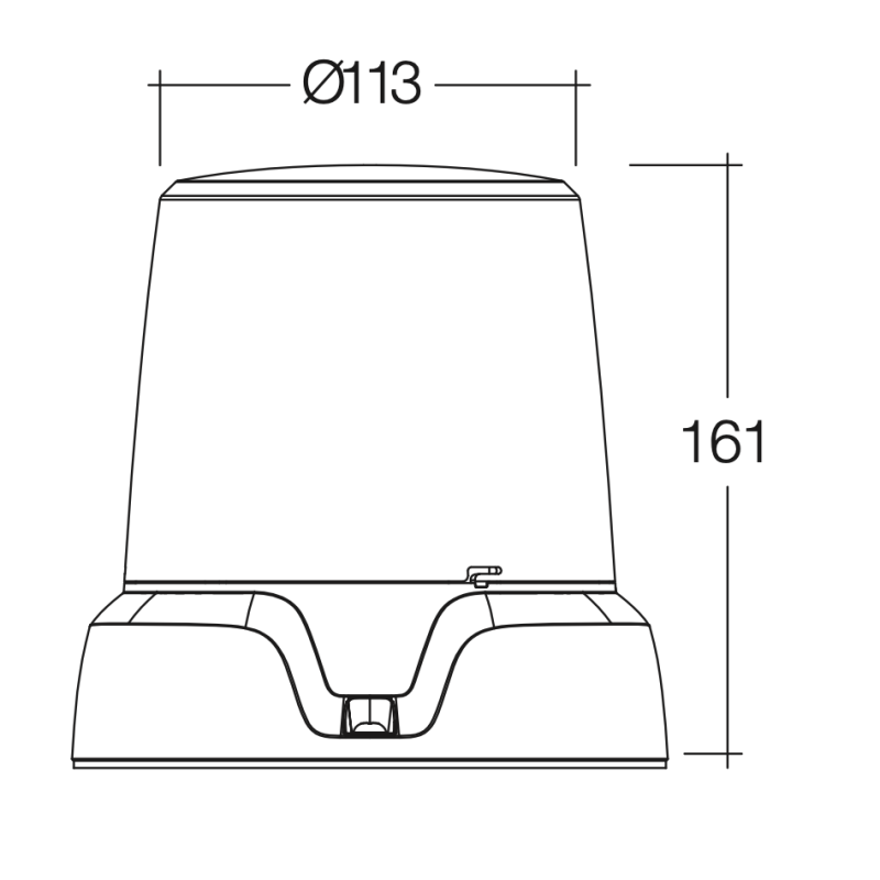 LIGHTING STROBE AMBER 12-24 VOLTS FLANGE MOUNT