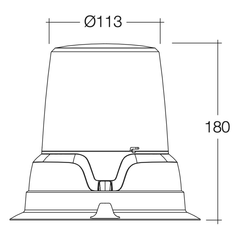 LIGHTING BEACON AMBER 12-24 VOLTS MAGNETIC MOUNT