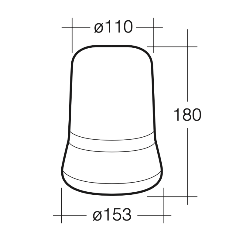 LIGHTING HALOGEN BEACON AMBER 12-24 VOLTS FIXED MOUNT