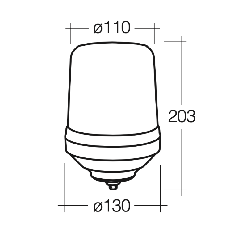 LIGHTING HALOGEN BEACON AMBER 12-24 VOLTS PERMANENT MOUNT