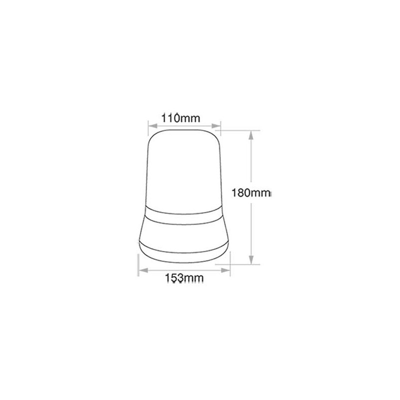 LIGHTING HALOGEN BEACON AMBER 12-24 VOLTS MAGNETIC MOUNT