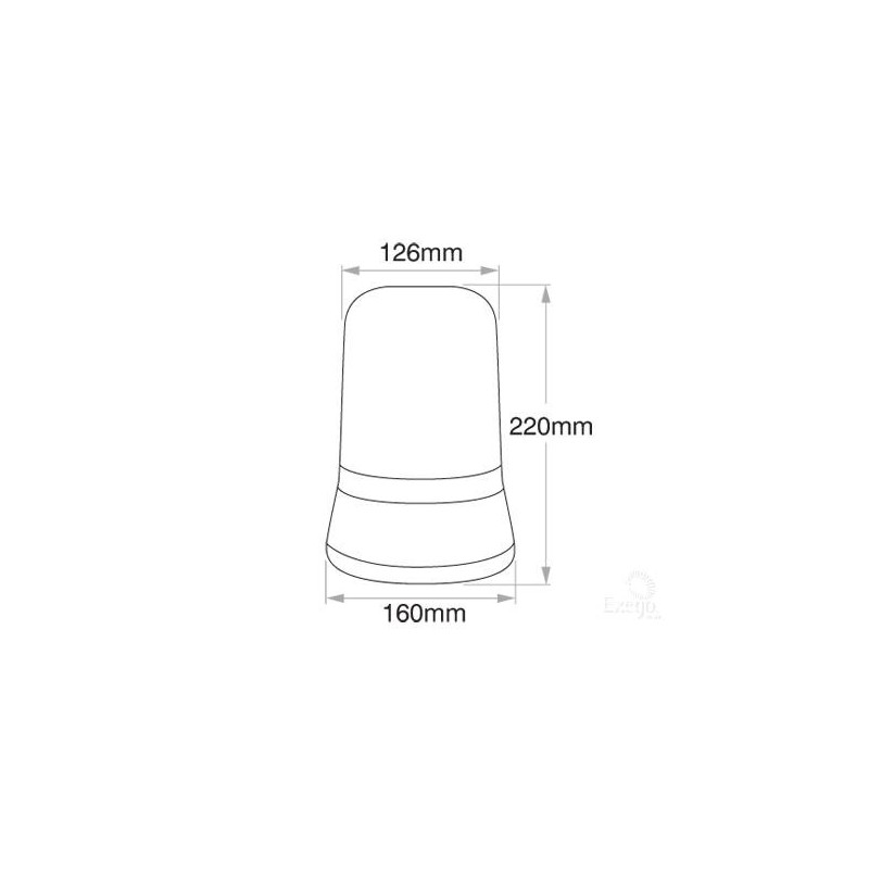 LIGHTING HALOGEN BEACON AMBER 12-24 VOLTS FIXED MOUNT
