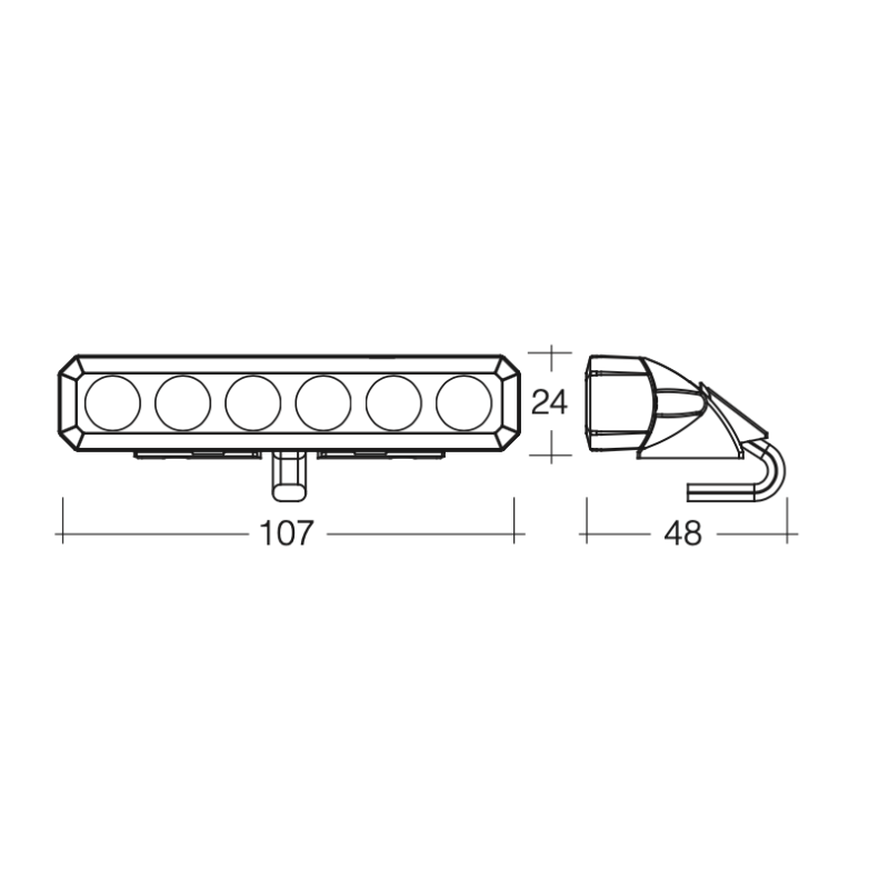 LIGHTING LED STROBE AMBER BONNET MOUNT 11-30 VOLT