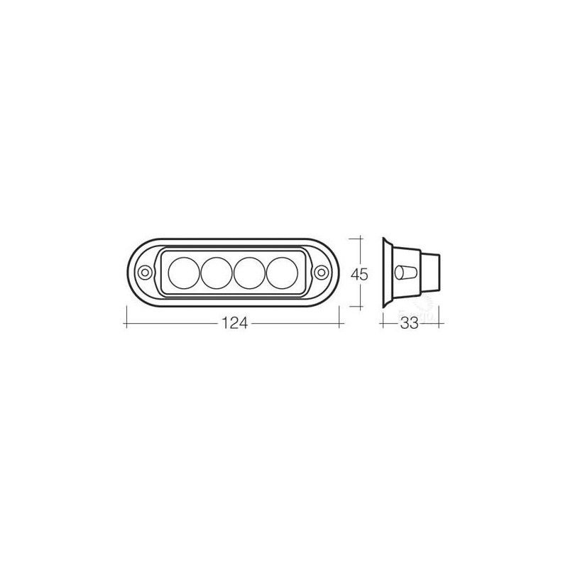 LIGHTING 4 X 1WATT LED STROBE AMBER SURFACE MOUNT 11-30 VOLT