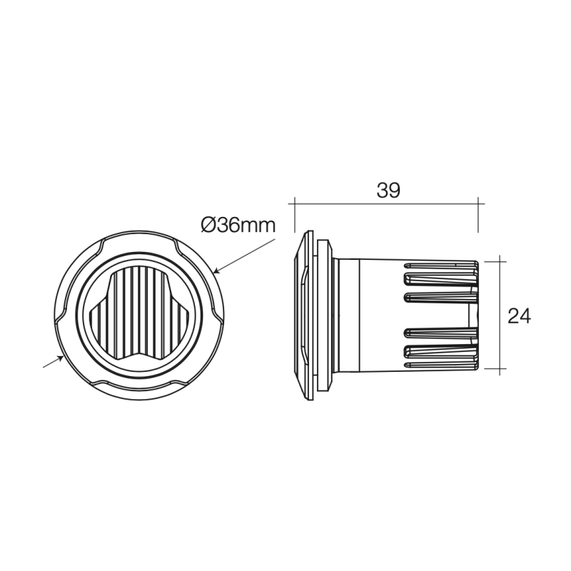 LIGHTING LED UNDERCOVER WARNING LAMP 12 OR 24V AMBER