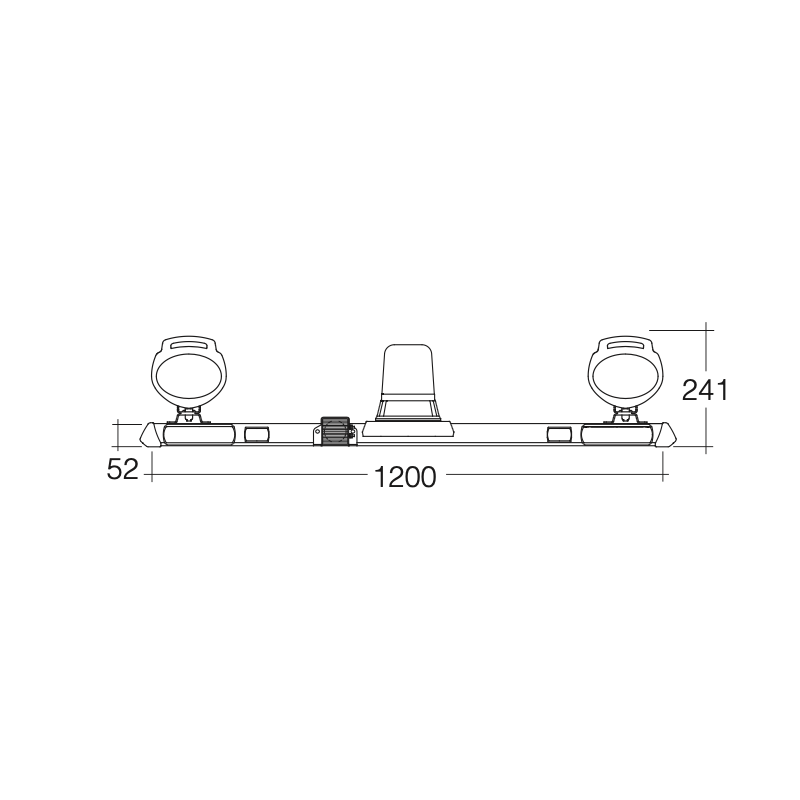 LIGHTING MINE BAR AMBER HALOGEN BEACON WITH MINI SENATOR W/LAMPS STIR REVERSE ALARM