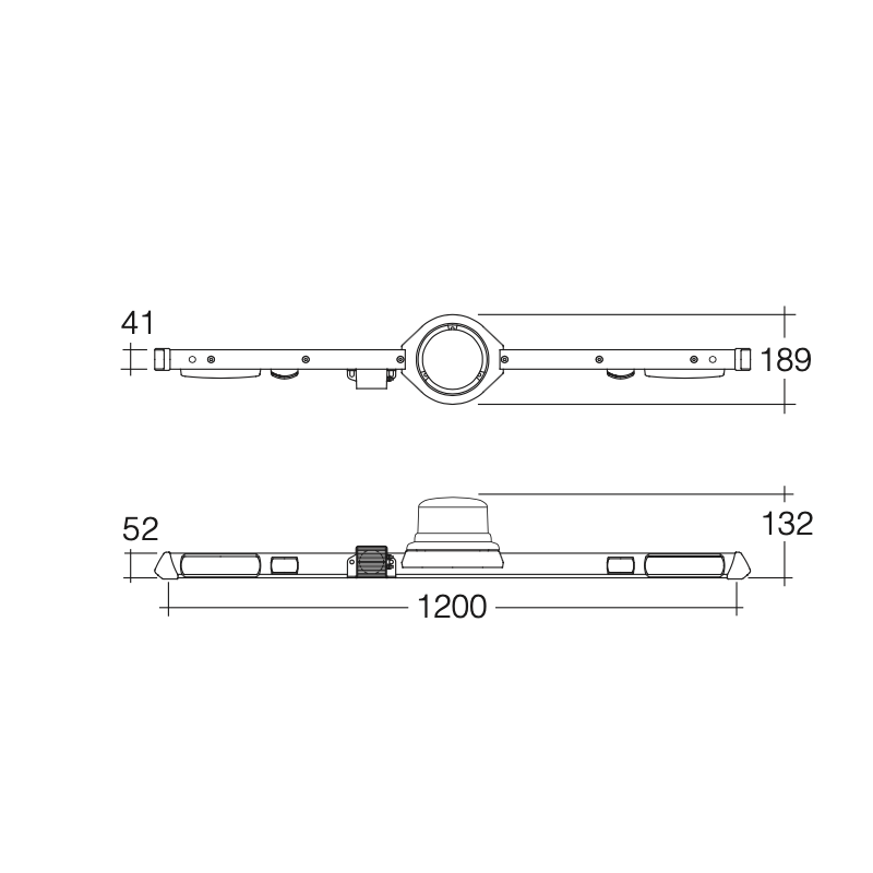 LIGHTING MINE BAR AMBER LED LOW PROFILE BEACON STIR REVERSE ALARM