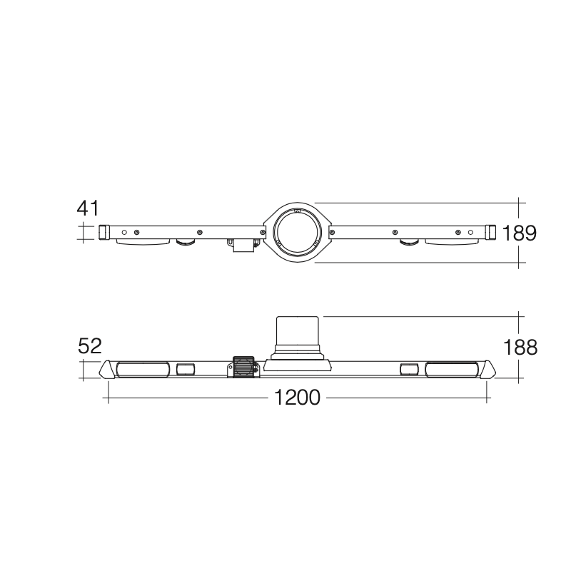 LIGHTING MINE BAR AMBER LED STROBE STIR REVERSE ALARM