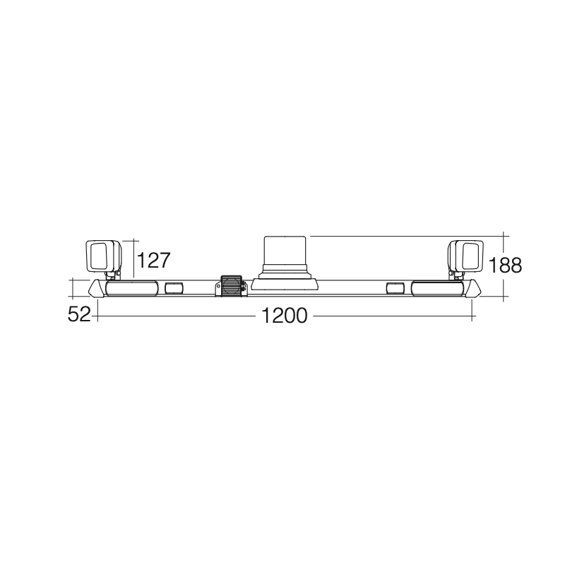 LIGHTING MINE BAR AMBER LED STROBE WITH 2000 LUMEN W/LAMPS STIR REVERSE ALARM