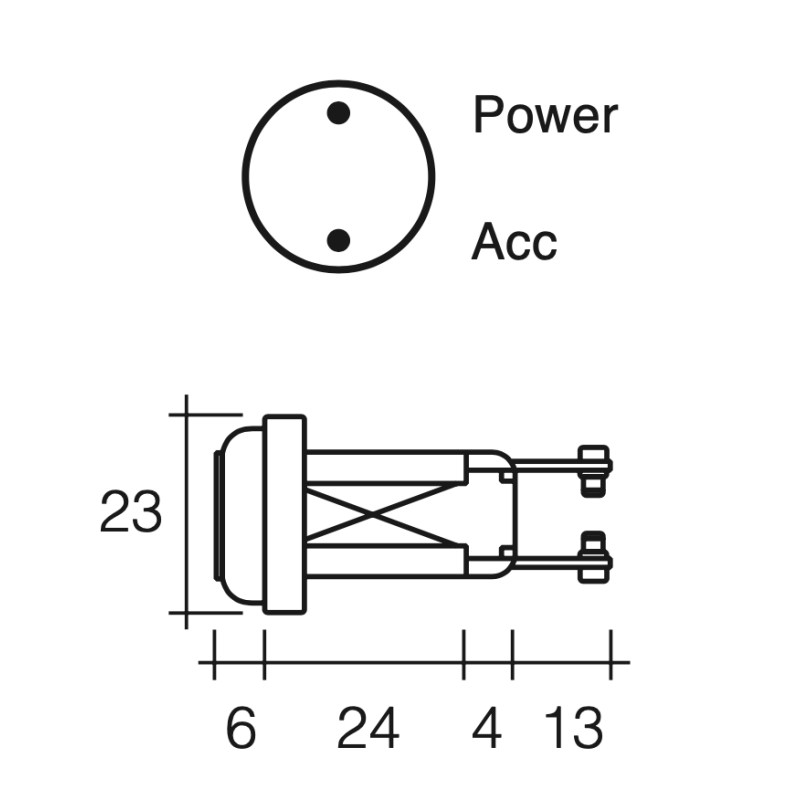 ELECTRICAL IGNITION SWITCH 6 AMP RATING OFF-ON