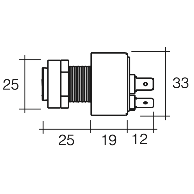 ELECTRICAL IGNITION SWITCH 25 AMP RATING OFF-ON-START
