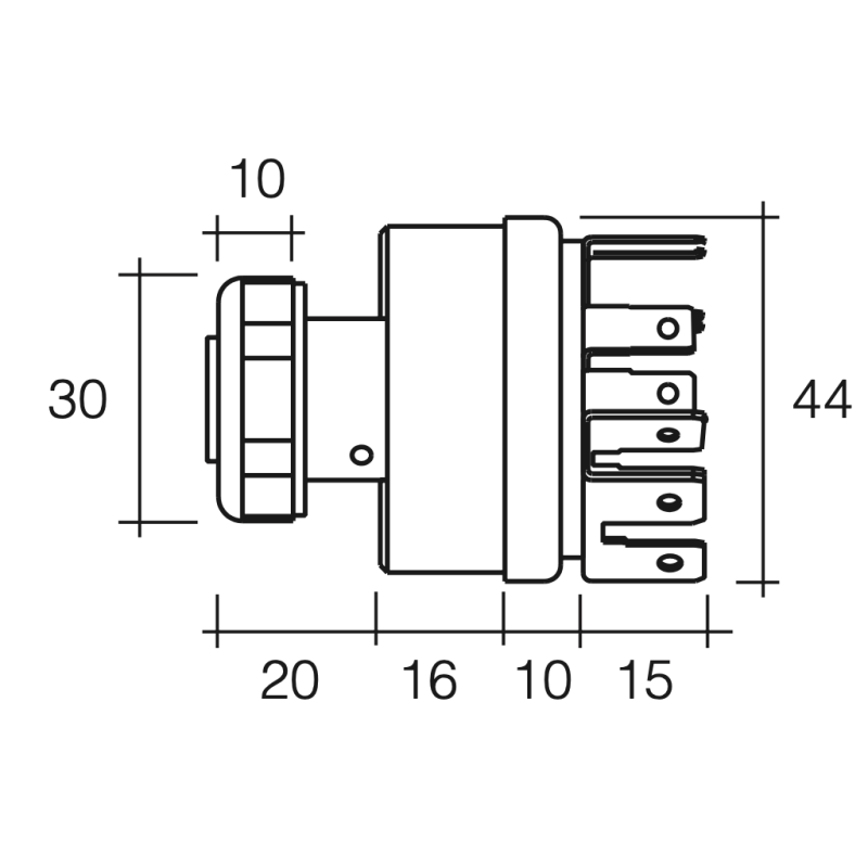 ELECTRICAL IGNITION SWITCH 30 AMP RATING ACC-OFF-IGNITION-START