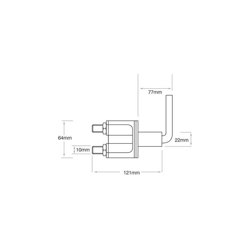 BATTERY ISOLATOR ON-OFF WITH REMOVABLE KEY