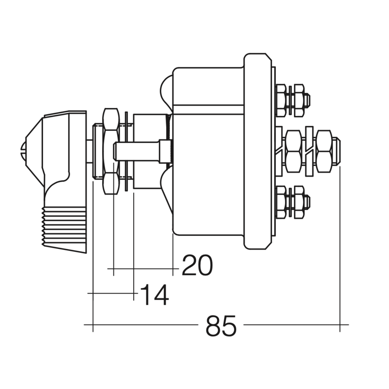 BATTERY ISOLATOR HEAVY DUTY SWITCH