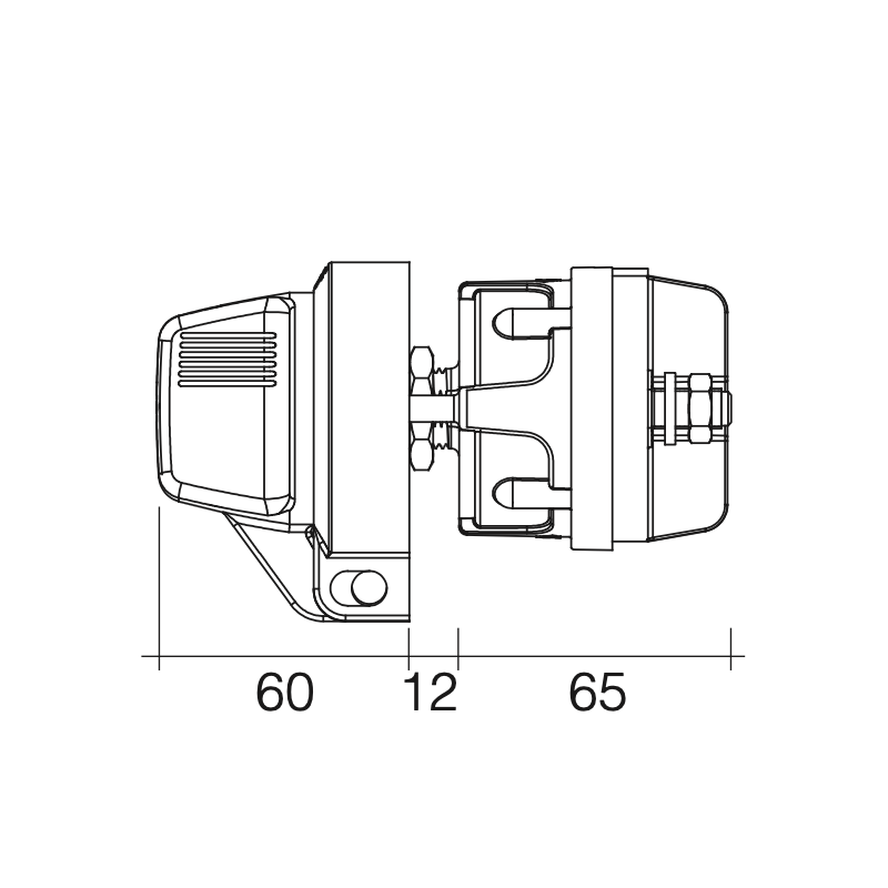BATTERY ISOLATOR HEAVY DUTY SWITCH 300 AMP CONTINUOUS RATING